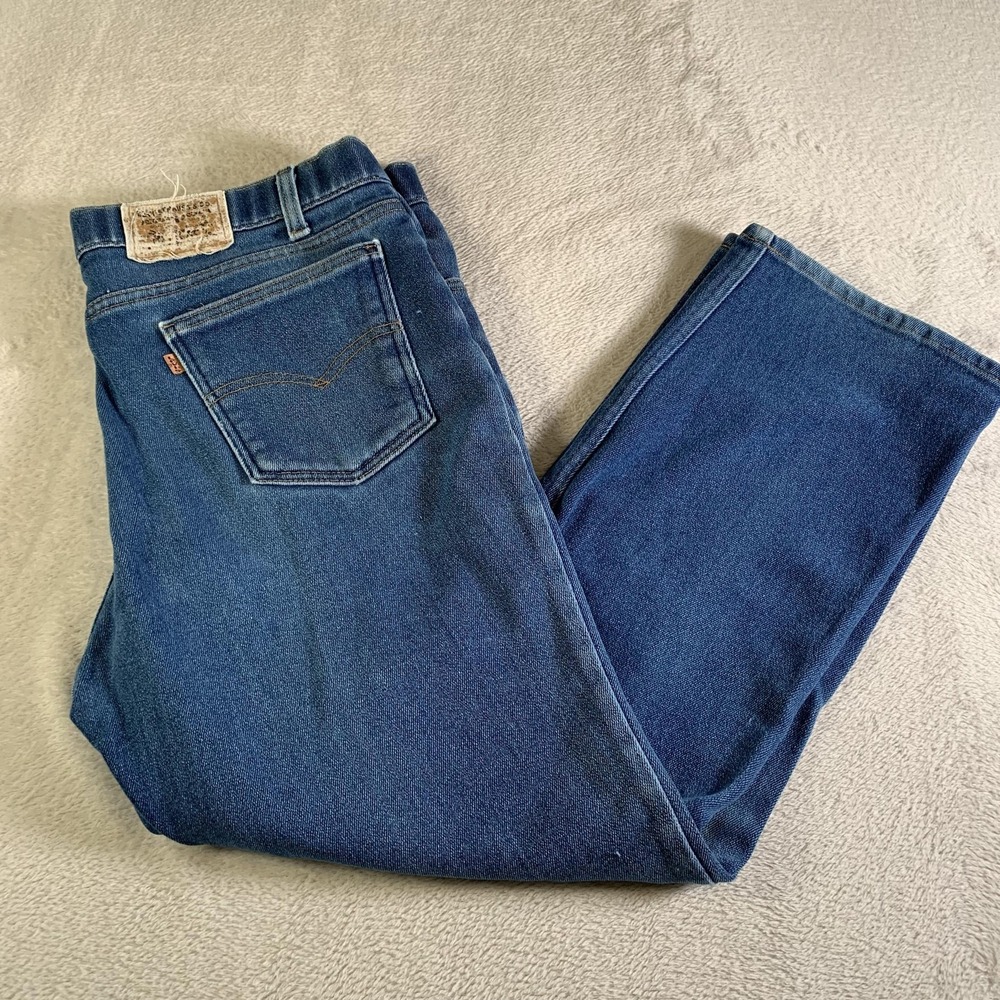 Vintage Levis Action Jeans Mens 38x28 Medium Wash Blue Regular Straight Denim